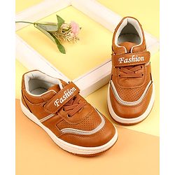 Cute Walk by Babyhug Formal & Party Wear Shoes With Velcro Closure - Brown