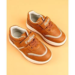 Cute Walk by Babyhug Formal & Party Wear Shoes With Velcro Closure - Light Brown