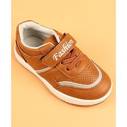Cute Walk by Babyhug Formal & Party Wear Shoes With Velcro Closure - Light Brown