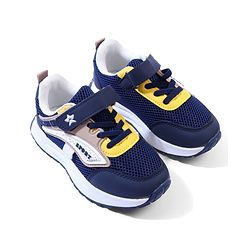 Cute Walk by Babyhug Velcro Closure Solid Sneaker Shoes - Navy Blue