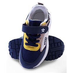Cute Walk by Babyhug Velcro Closure Solid Sneaker Shoes - Navy Blue