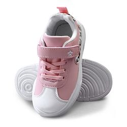 Cute Walk by Babyhug Velcro Closure Sneaker Shoes With Leopard Print - White