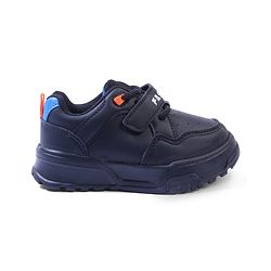 Cute Walk by Babyhug Velcro Closure Sneakers with Fashion Text Print - Black
