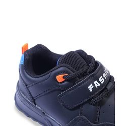 Cute Walk by Babyhug Velcro Closure Sneakers with Fashion Text Print - Black