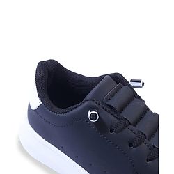 Cute Walk by Babyhug Solid Color Sneakers - Black