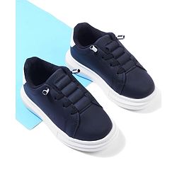 Cute Walk by Babyhug Solid Color Sneakers - Black