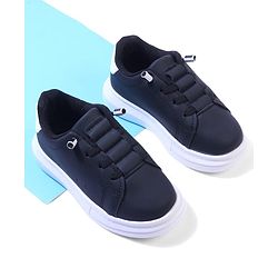 Cute Walk by Babyhug Solid Color Sneakers - Black