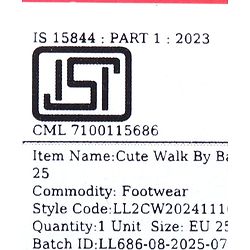 Cute Walk by Babyhug Solid Color Sneakers - Black