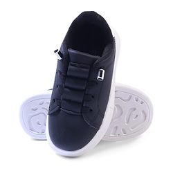 Cute Walk by Babyhug Solid Color Sneakers - Black