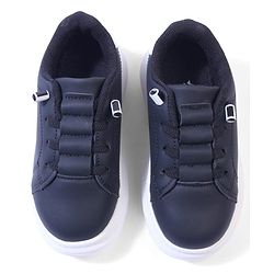 Cute Walk by Babyhug Solid Color Sneakers - Black