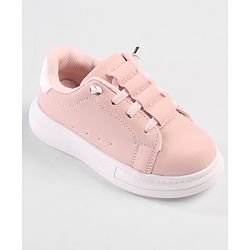 Cute Walk by Babyhug Solid Color Sneakers - Black