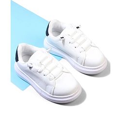 Cute Walk by Babyhug Solid Color Sneakers - Black