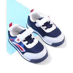Cute Walk by Babyhug Velcro Closure Sneakers with Fashion Print - Navy Blue