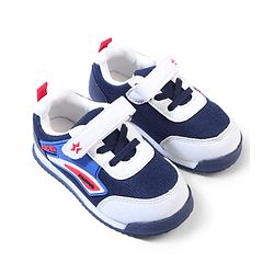 Cute Walk by Babyhug Velcro Closure Sneakers with Fashion Print - Navy Blue