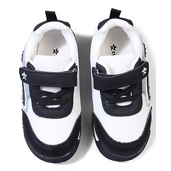Cute Walk by Babyhug Velcro Closure Sneakers with Fashion Print - Navy Blue