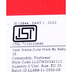 Cute Walk by Babyhug Velcro Closure Sneakers - Orange