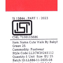 Cute Walk by Babyhug Velcro Closure Sneakers - Orange