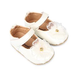 Cute Walk by Babyhug Velcro Closure Booties With Floral Applique - Pink