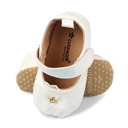 Cute Walk by Babyhug Velcro Closure Booties With Floral Applique - Pink