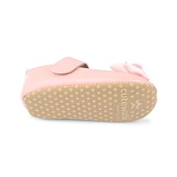 Cute Walk by Babyhug Velcro Closure Booties With Bow Applique - Pink