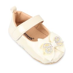Cute Walk by Babyhug Velcro Closure Booties With Bow Applique - Pink