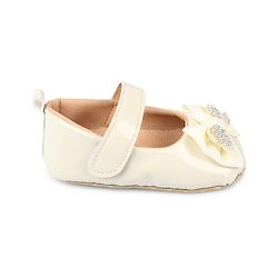 Cute Walk by Babyhug Velcro Closure Booties With Bow Applique - Pink