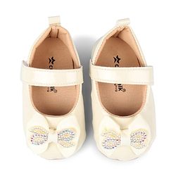 Cute Walk by Babyhug Velcro Closure Booties With Bow Applique - Pink
