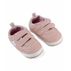 Cute Walk by Babyhug Velcro Closure Solid Booties - Pink