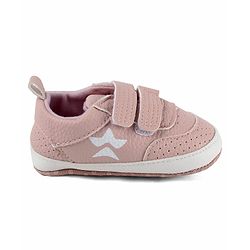 Cute Walk by Babyhug Velcro Closure Solid Booties - Pink