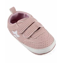 Cute Walk by Babyhug Velcro Closure Solid Booties - Pink