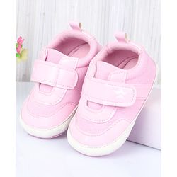 Cute Walk by Babyhug Velcro Closure Solid Booties - Blue