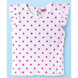 Babyhug 100% Cotton Knit Frill Sleeves T-Shirts with Heart Rainbow & Text Print Pack of 5 - Multicolor