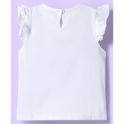 Babyhug Cotton Knit Frill Sleeves T-Shirts With Ice Cream & Polka Dot Print Pack of 3 - Blue Pink & White