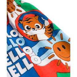 Babyhug Single Jersey Knit Full Length Lounge Pant With Teddy Bear Print - Multicolor