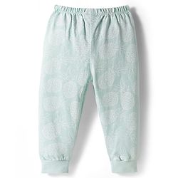 Babyhug Single Jersey Knit Full Length  Pineapple Printed Lounge Pant - Light Blue