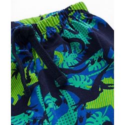 Babyhug Single Jersey Knit Full Length Lounge Pant With Dino Print - Multicolor