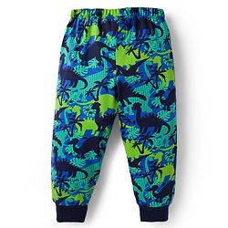 Babyhug Single Jersey Knit Full Length Lounge Pant With Dino Print - Multicolor