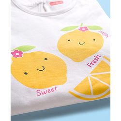 Babyhug Half Cap Sleeves T-Shirts with Tropical Theme & Polka Dot Print Pack of 3 - White Navy Blue & Pink
