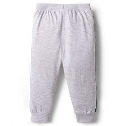 Babyhug Single Jersey Knit Full Length Solid Lounge Pants with Text Print Pack of 3 - Green Red & Grey