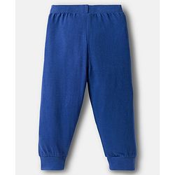 Babyhug Single Jersey Cotton Knit Full Length Text Printed Lounge Pants Pack Of 3 - Multicolour
