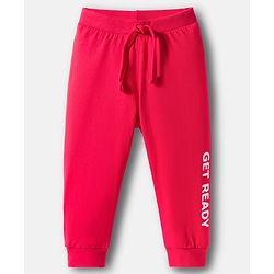 Babyhug Single Jersey Cotton Knit Full Length Text Printed Lounge Pants Pack Of 3 - Multicolour
