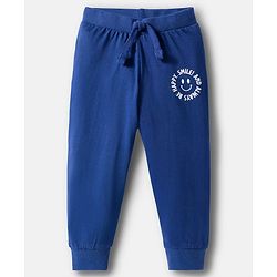 Babyhug Single Jersey Cotton Knit Full Length Text Printed Lounge Pants Pack Of 3 - Multicolour