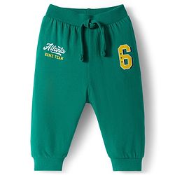 Babyhug Single Jersey Knit Full Length Lounge Pants with Sport Print & Tape Detailing Pack of 3 - Multicolor
