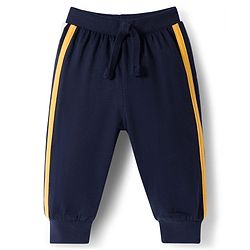 Babyhug Single Jersey Knit Full Length Lounge Pants with Sport Print & Tape Detailing Pack of 3 - Multicolor