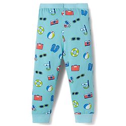 Babyhug Single Jersey Knit Full Length Lounge Pant with Stripes & Prints Pack of 3 - Multicolor