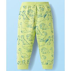 Babyhug Single Jersey Knit Full Length Lounge Pants With Dino Print Pack of 5 - Multicolor