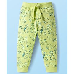 Babyhug Single Jersey Knit Full Length Lounge Pants With Dino Print Pack of 5 - Multicolor