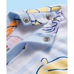 Babyhug Cotton Knit Full Sleeves Sea Life Printed Co-Ord T-Shirt & Pyjama Night Suit - White