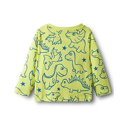 Babyhug Cotton Knit Full Sleeves Co-ords T-Shirts & Pajama Night Suit with Dino Print - Yellow
