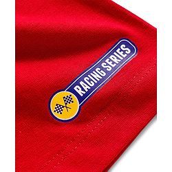Babyhug Single Jersey Knit Shorts With Vehicle Print Pack Of 2 - Red & Grey